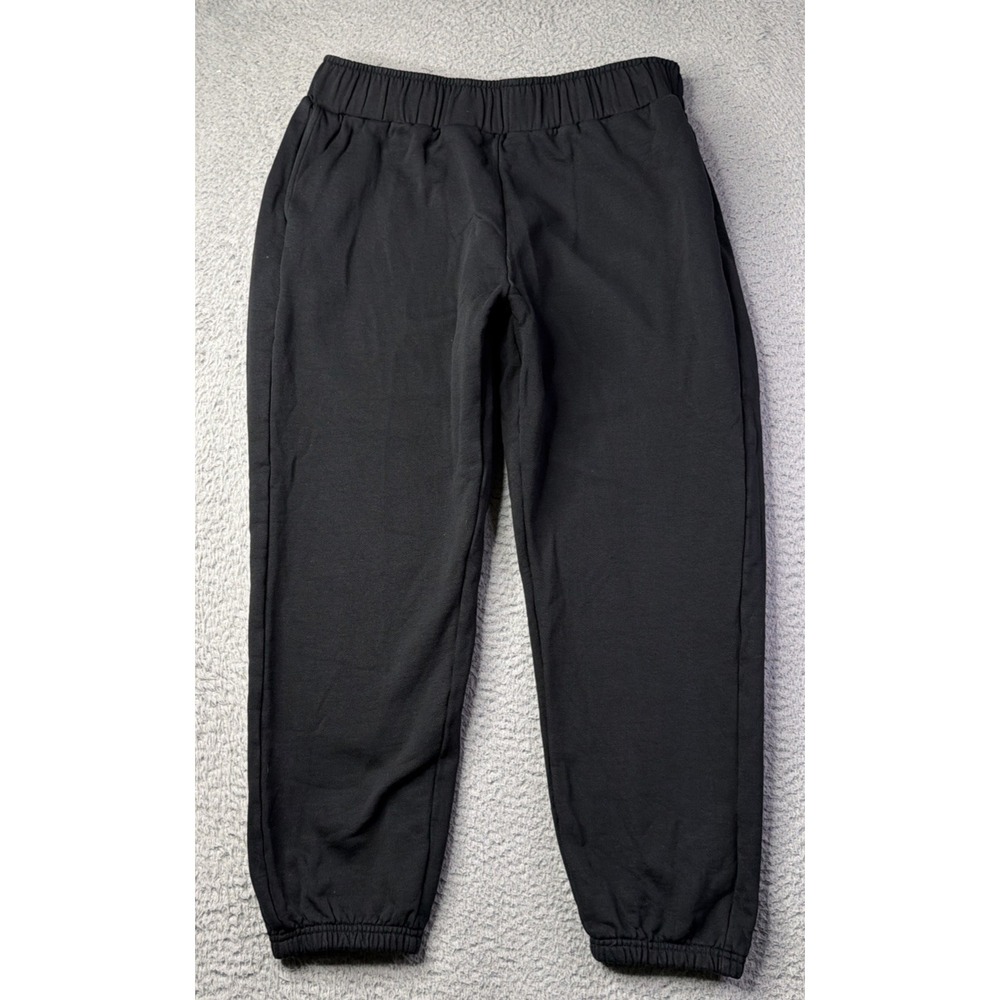 Pact Sweatpants Womens Size Large Waist 30" Inseam 23" Organic Cotton Black
